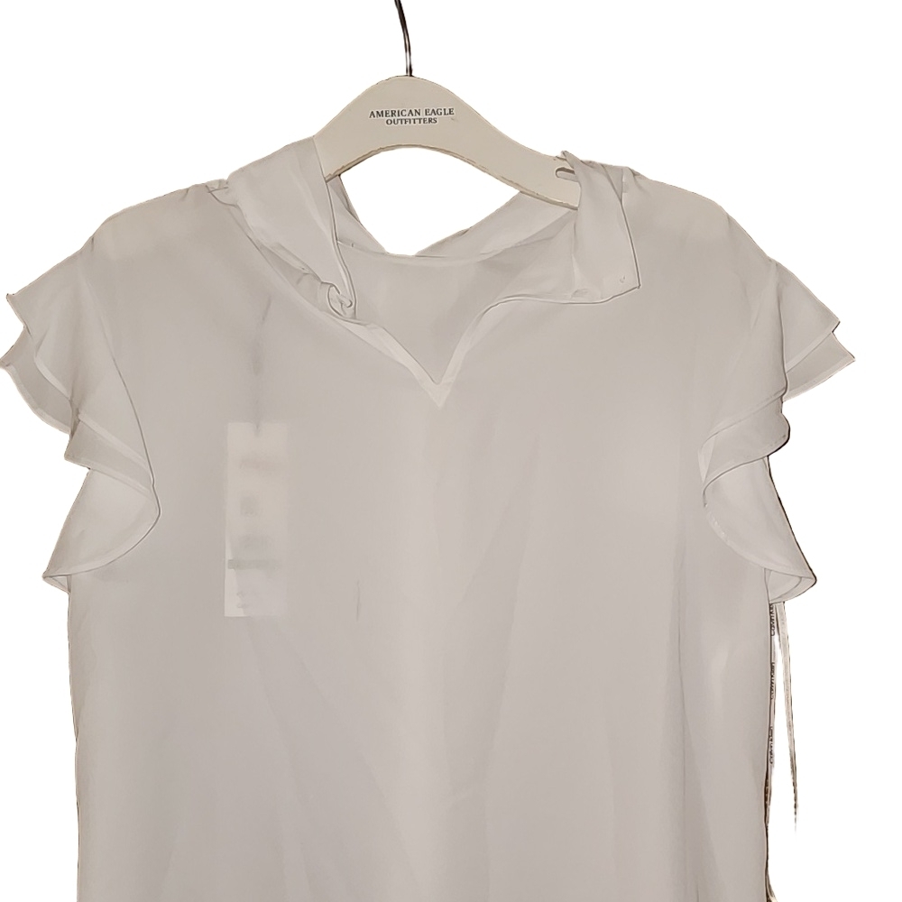 NWT Calvin Klein White Blouses - Picture 7 of 8